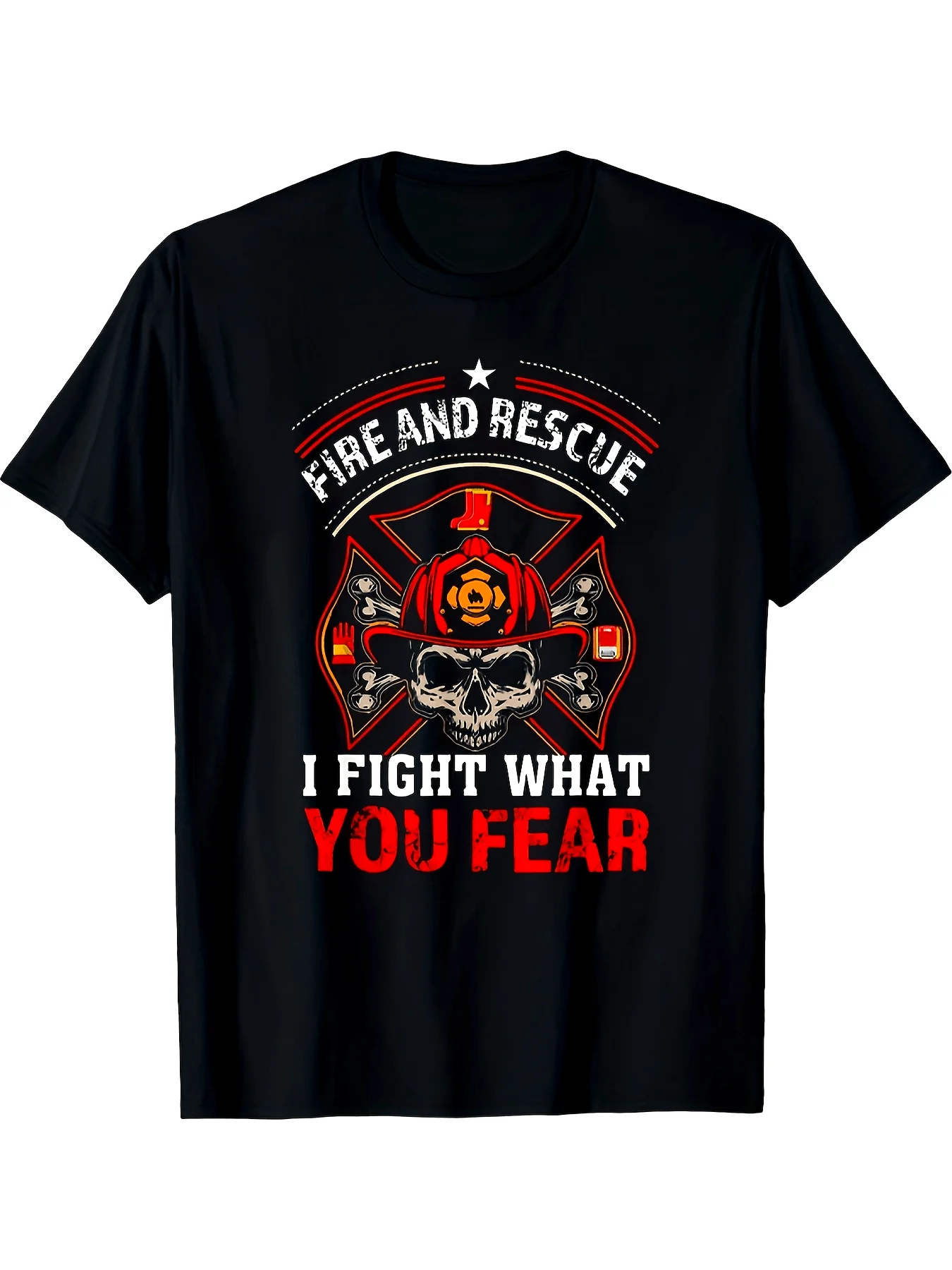 Summer Women T Shirt Streetwear Firefighter Pride I Fight What You Fear Graphic Men Tee Oversized Novelty Vintage Casual Trendy