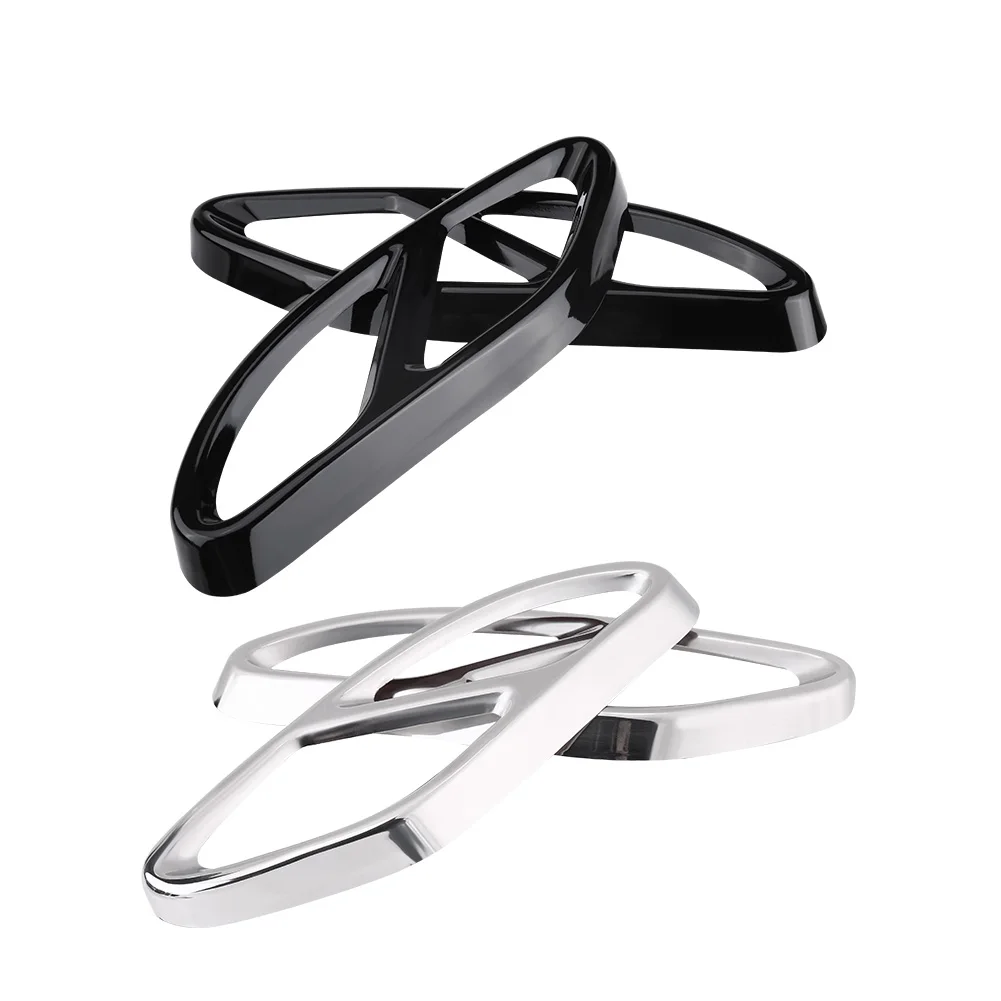 الزخارف العادم 1 زوج العادم الخمار أنبوب طرفي غطاء الزخارف ل GLC C E الفئة C207 14-17 العادم الأنابيب #3