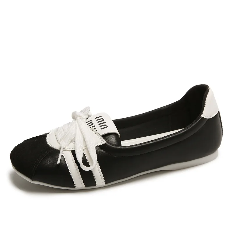 أحذية رياضية نسائية عصرية قابلة للتنفس أحذية مسطحة ضحلة كاجوال مريحة برباط أحذية باليه ماري جين Zapatos Mujer #2