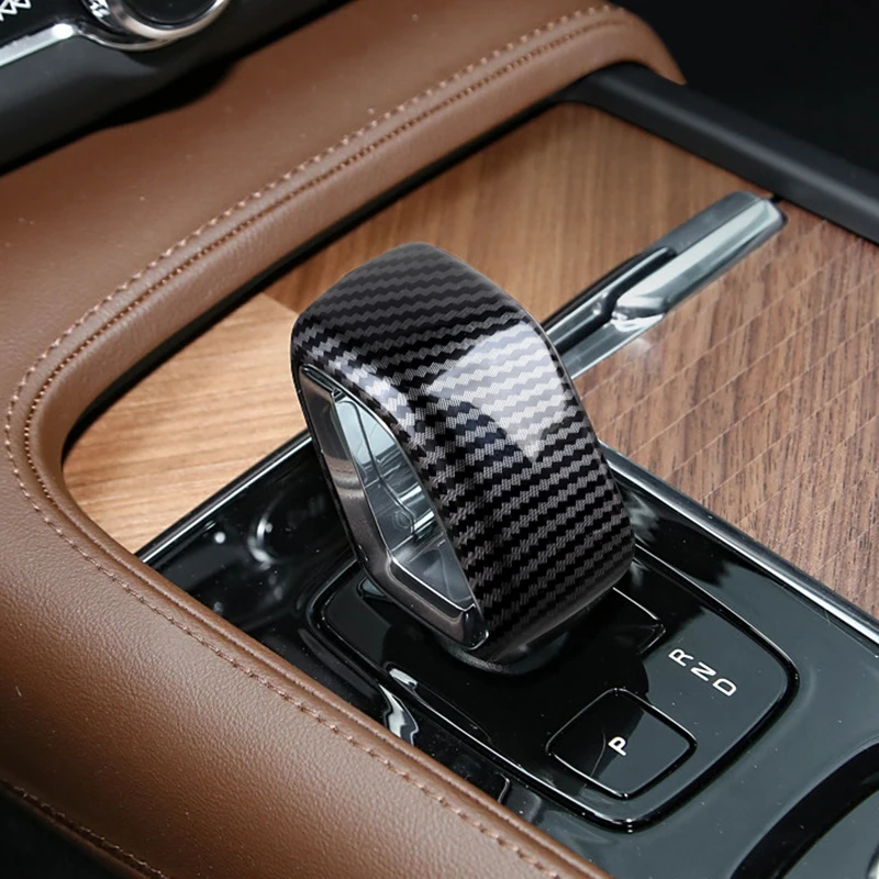 Car Interior Decorations Stickers Carbon Fiber Gear Shift Knob Head Cover For Volvo XC90 XC60 XC40 V60 V90 S60 Auto Accessories - Image 6