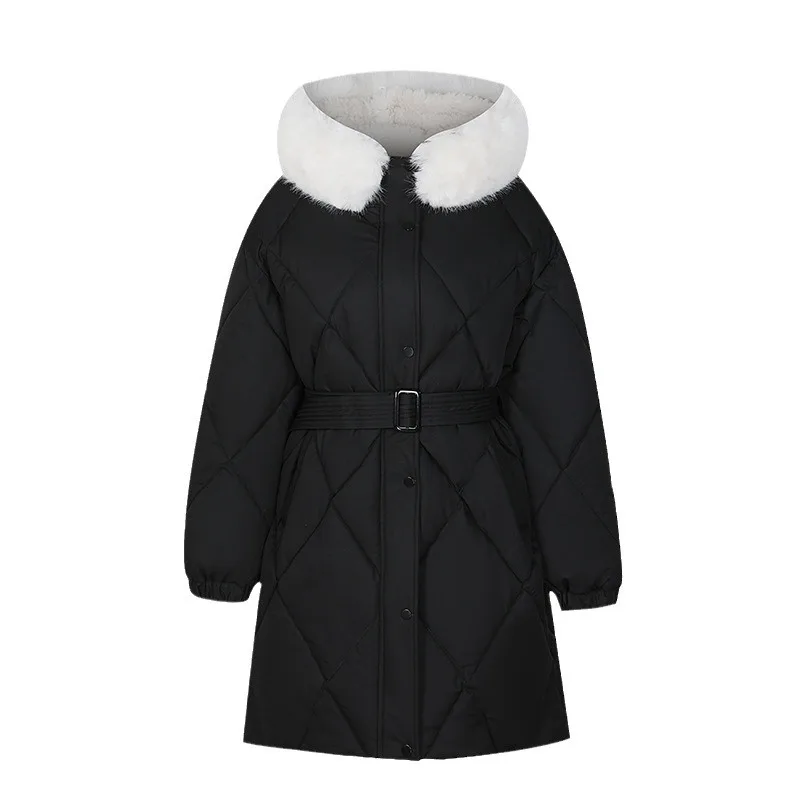 Women\'s Winter Jacket 2024 New Women Parka Long Hooded Parkas With Fur Collar Warm Snow Wear Padded Clothes Women\'s Winter Coat