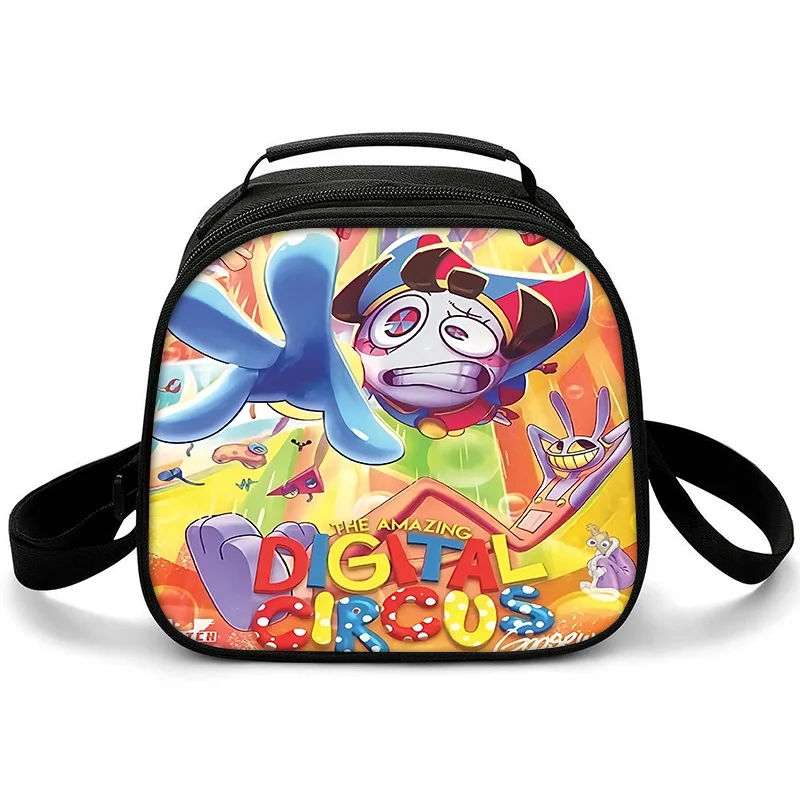 Cartoon Magical Numbers Circus Lunch Bag Student Back-to-School Simple Ice Bag THE AMAZING DIGITAL CIRCUS Lunch Box Bag Portable