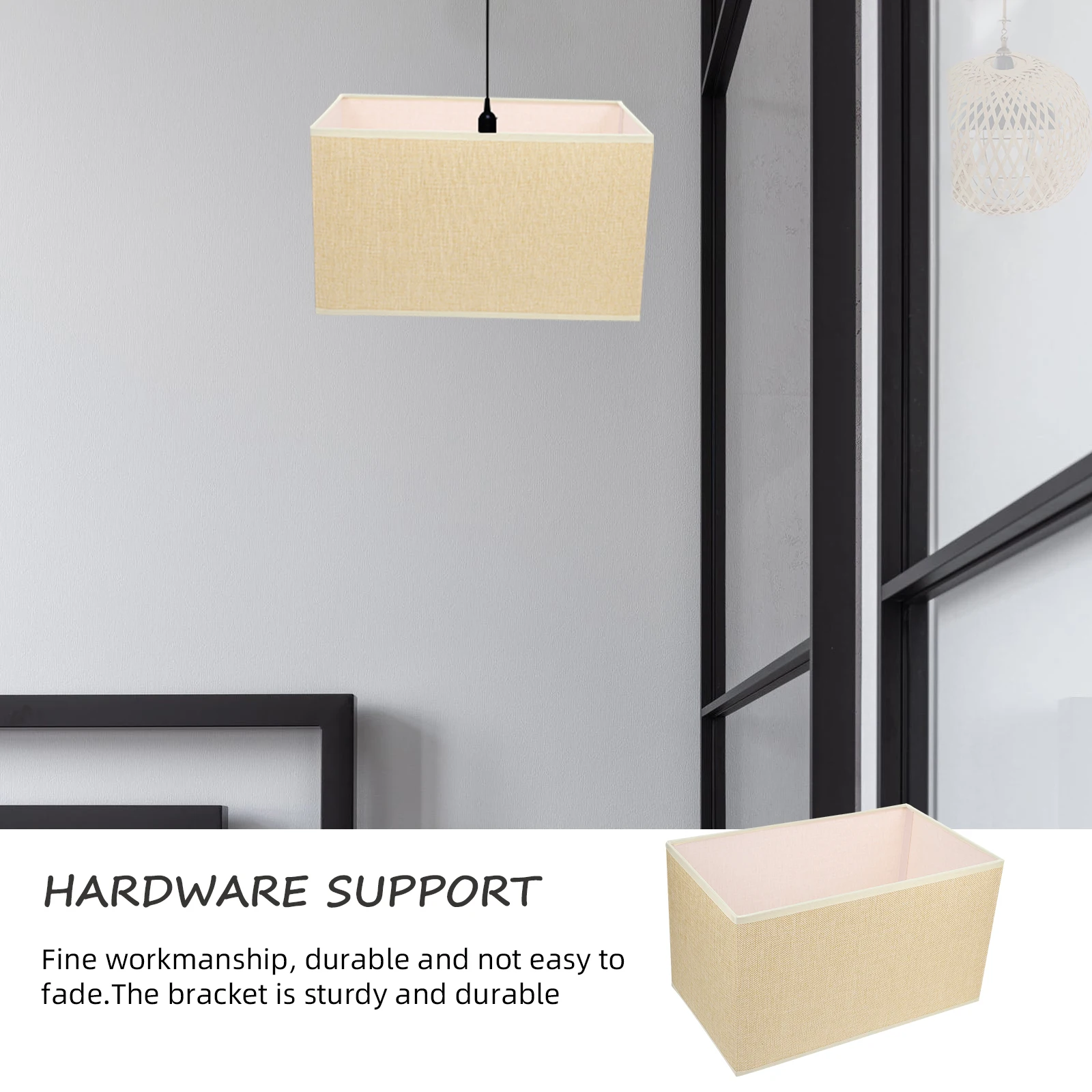 

Linen Table Shade Protector For Lamp Yellow 34x20cm Cloth Light Cover Dustproof Decorative E27 Base Study Bedroom Library
