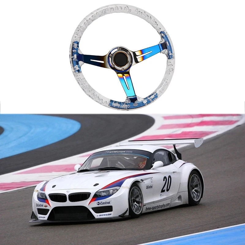 

Universal Car Acrylic Transparent Racing Sports Steering Wheel