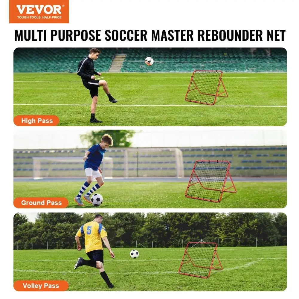 Filet de rebond de football 39x39, filet de but à Angles réglables portables pour enfants, adolescents et tous âges, installation et rangement faciles