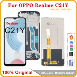 Pantalla LCD Original de 6,5 pulgadas para móvil, montaje de digitalizador táctil para OPPO Realme C21Y RMX3261 RMX3263, repuesto para Realme C21Y