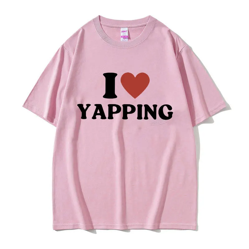 Funny I Love Professional Yapper Letter Graphic Tee Shirt Men Women O-Neck High Quality Fashion Oversized Cotton T-shirts Summer