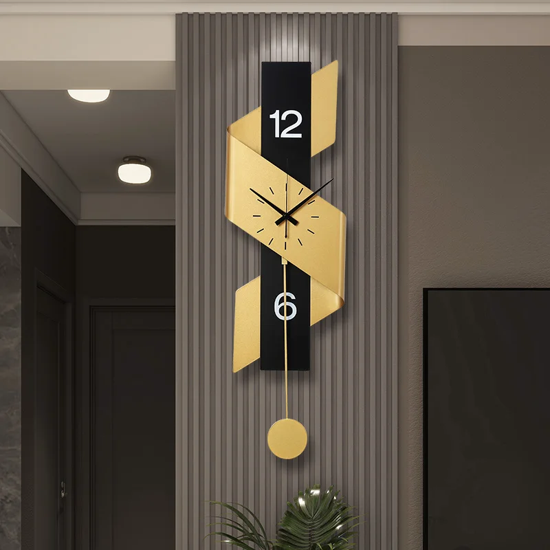 

Living room wall clock, advanced sense grille wall, light luxury decoration, home fashion wall clock, restaurant, personalized