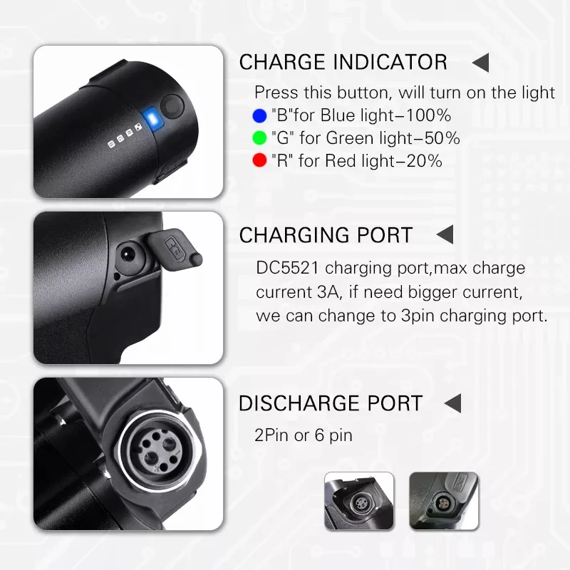 Reention Ebike Battery for Igo Aspire Core Ride1UP Himo C20 Electric Bike 36V 10.4Ah 17.5Ah 48V 14Ah Batteries Pack AKKU