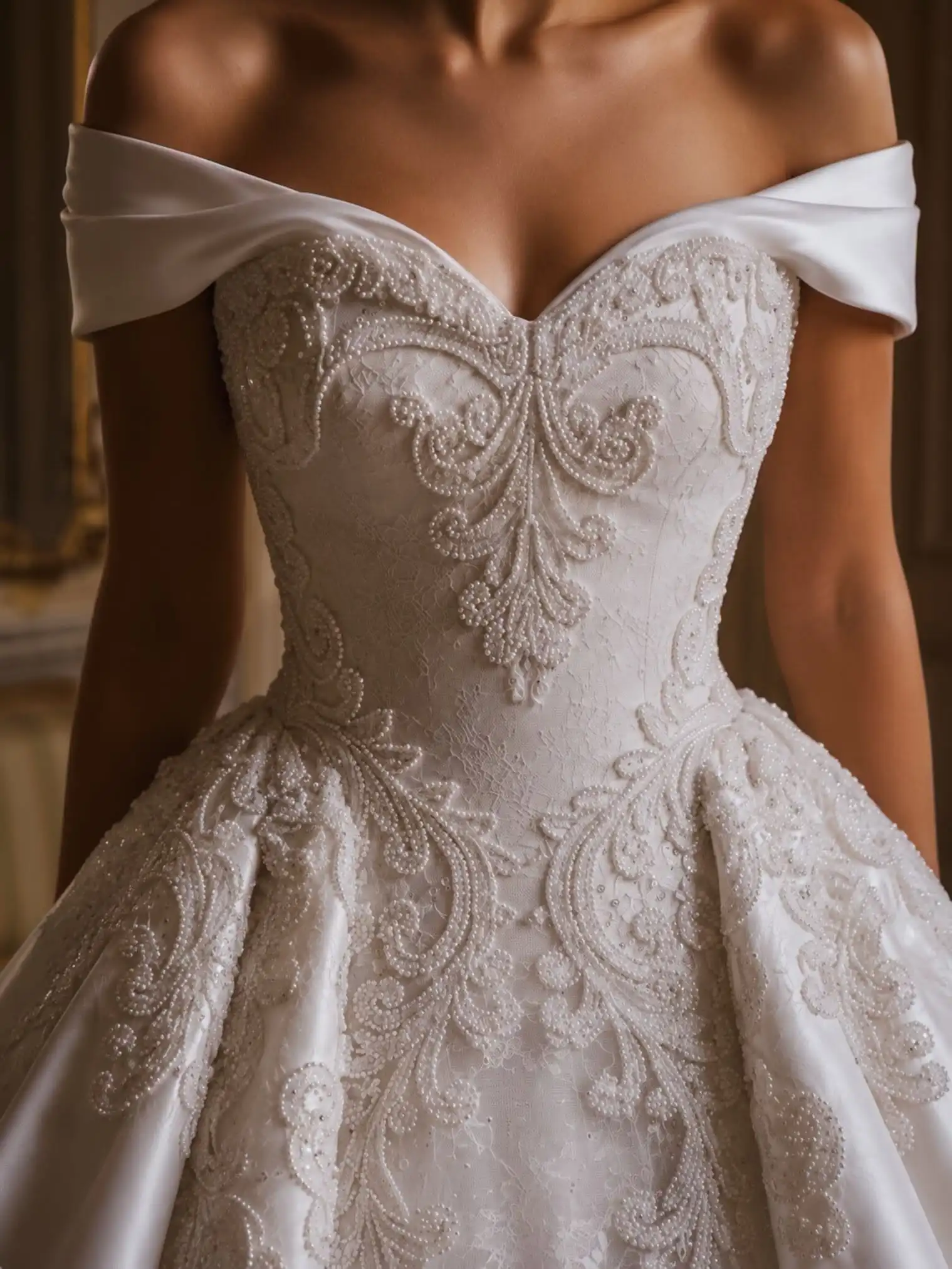 Elegant Lace Ball Gown Wedding Dresses Sleeveless Off Shoulder Bridal Gowns Beaded Customized Vestidos De Novia
