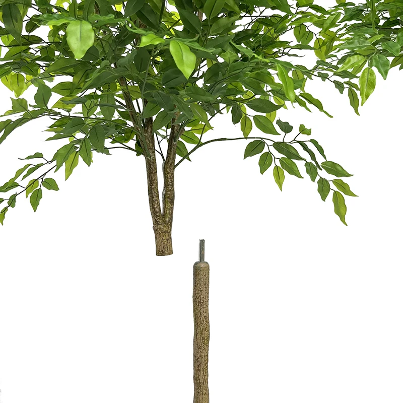 Imagem -05 - Tall Artificial Banyan Tree Ficus de Plástico Folhas Grandes Plantas Falsas Palmeira Verde para Casa Jardim Decoração da Loja de Casamento 59in 70in