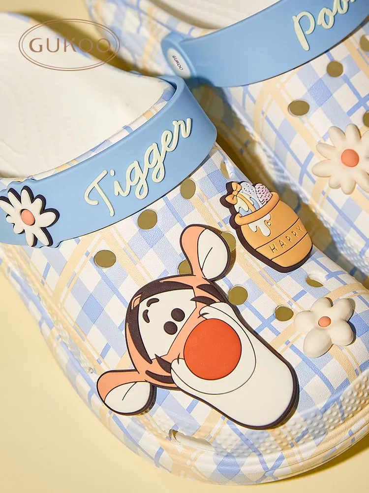 Disney Winnie the Pooh Tigger Hundred Acre Wood Series Big Head Slides Cute Cartoon Summer Sandals Women Comfortable Indoor