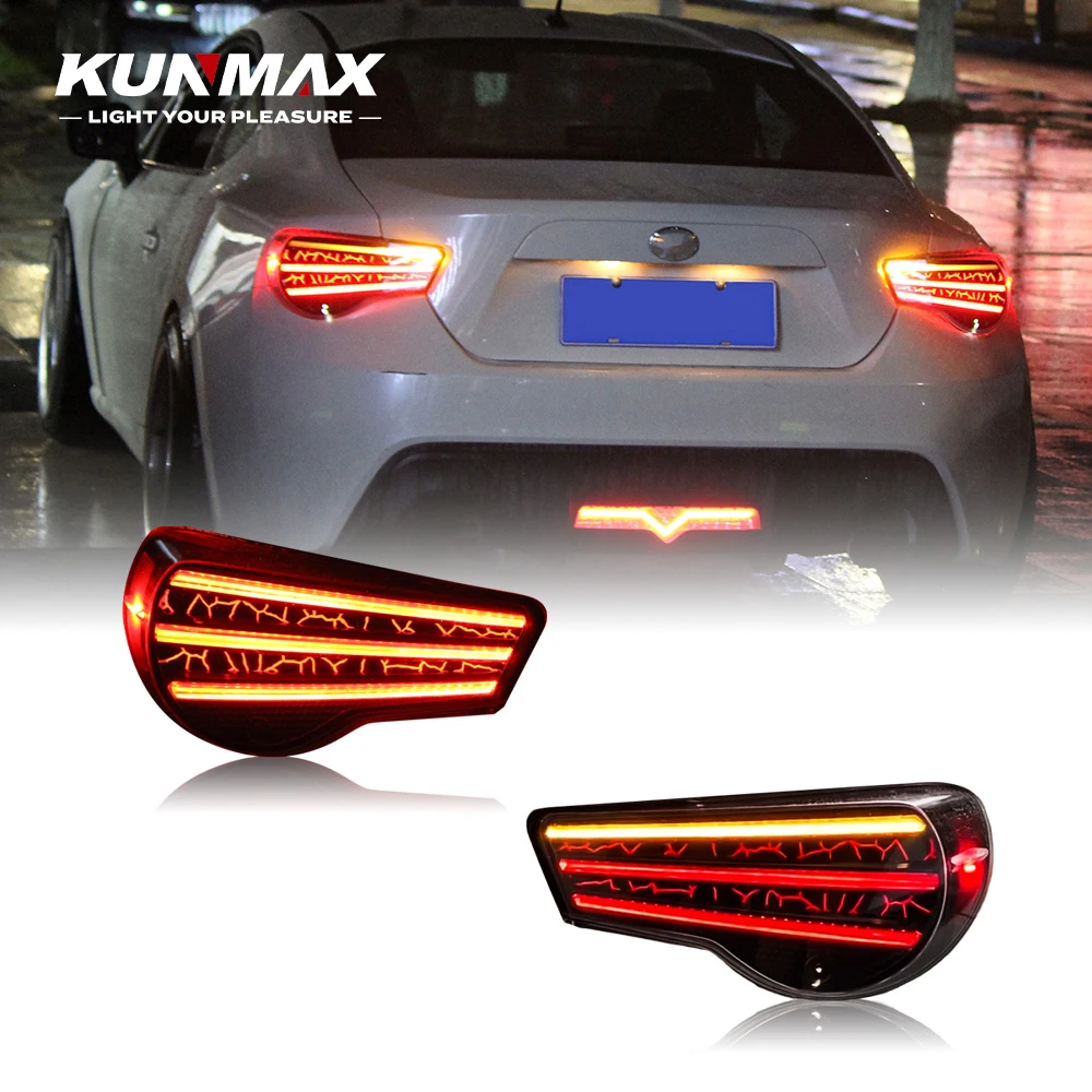 Pair Of Car Tail Light Assembly For Toyota 86 2012-2023 LED Brake Flowing Water Flicker Tail Lamps Plug and Play DRL Taillights