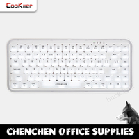 Coolkiller Balloon 84 Mechanical Keyboard Wireless 3Mode Low Profile Rgb Matte Transparent Hot Swap Office Keyboard For Ipad Mac