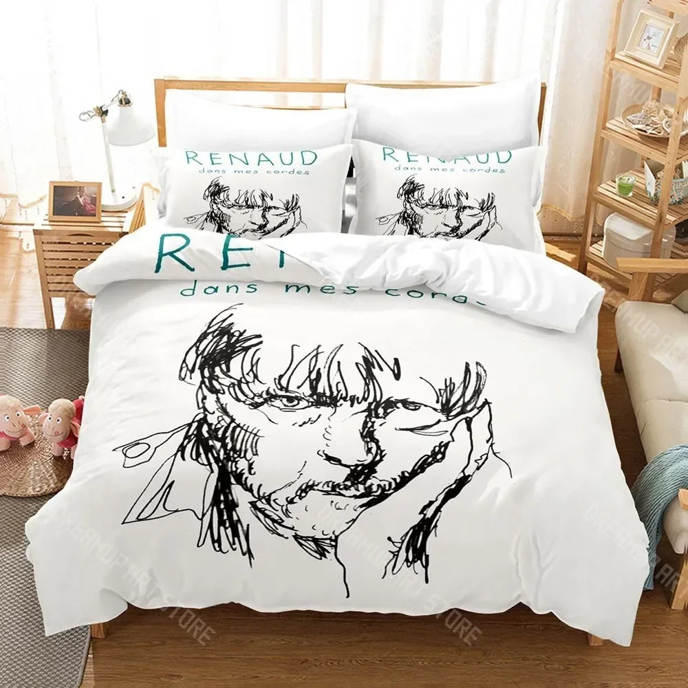 2026 Personelity 2024 Hip Hop Human Skeleton Renaud Séchan Bedding Set Cartoon Anime Three-piece Set Adult Kid Bedroom Duvetcove