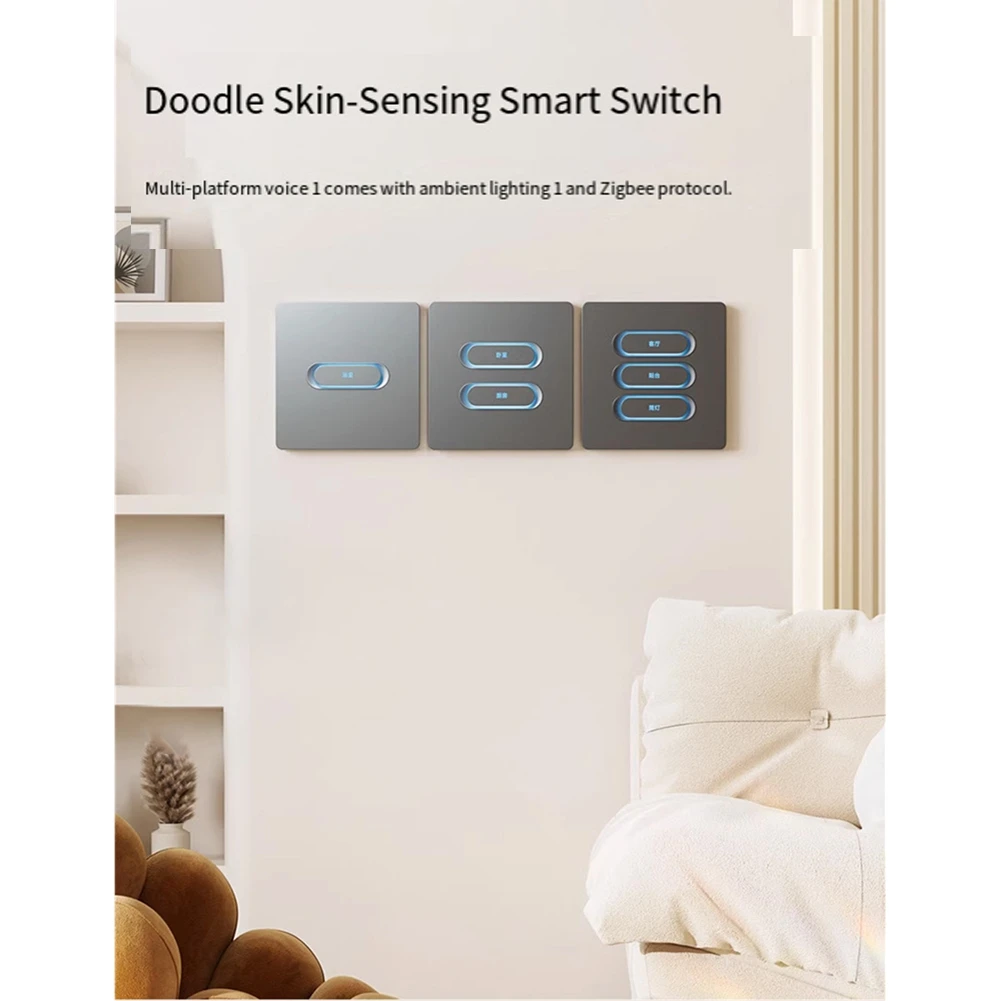 

AU61-Tuya Zigbee Интеллектуальный кнопочный выключатель с двойным и многоканальным управлением, умный дом, голосовое управление, дистанционное управление, 3-клавишный