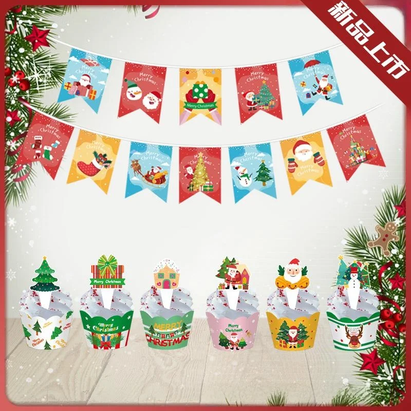 

Cisas Themed Paper Pull Flags Festive Par Decorations Bunting Ideal for Holiday Celebrations And Gatherings