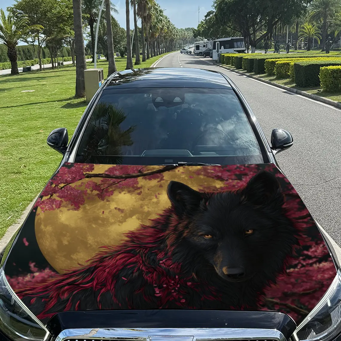 

Таинственные наклейки на капот автомобиля с рисунком черного волка, водонепроницаемые самоклеящиеся, устойчивые к царапинам, легко приклеиваемые, прочные автомобильные ПВХ sti