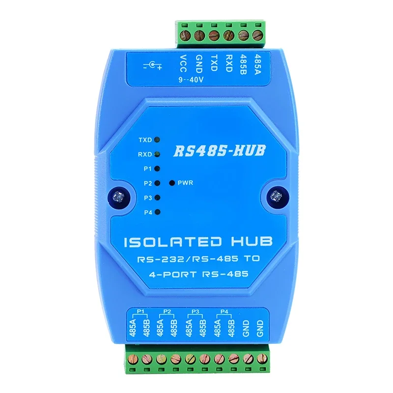 485 Repeater Industrial Photoelectric Isolation Hub 4Channel RS485 Collector Distributor Divider 1 in 4 out