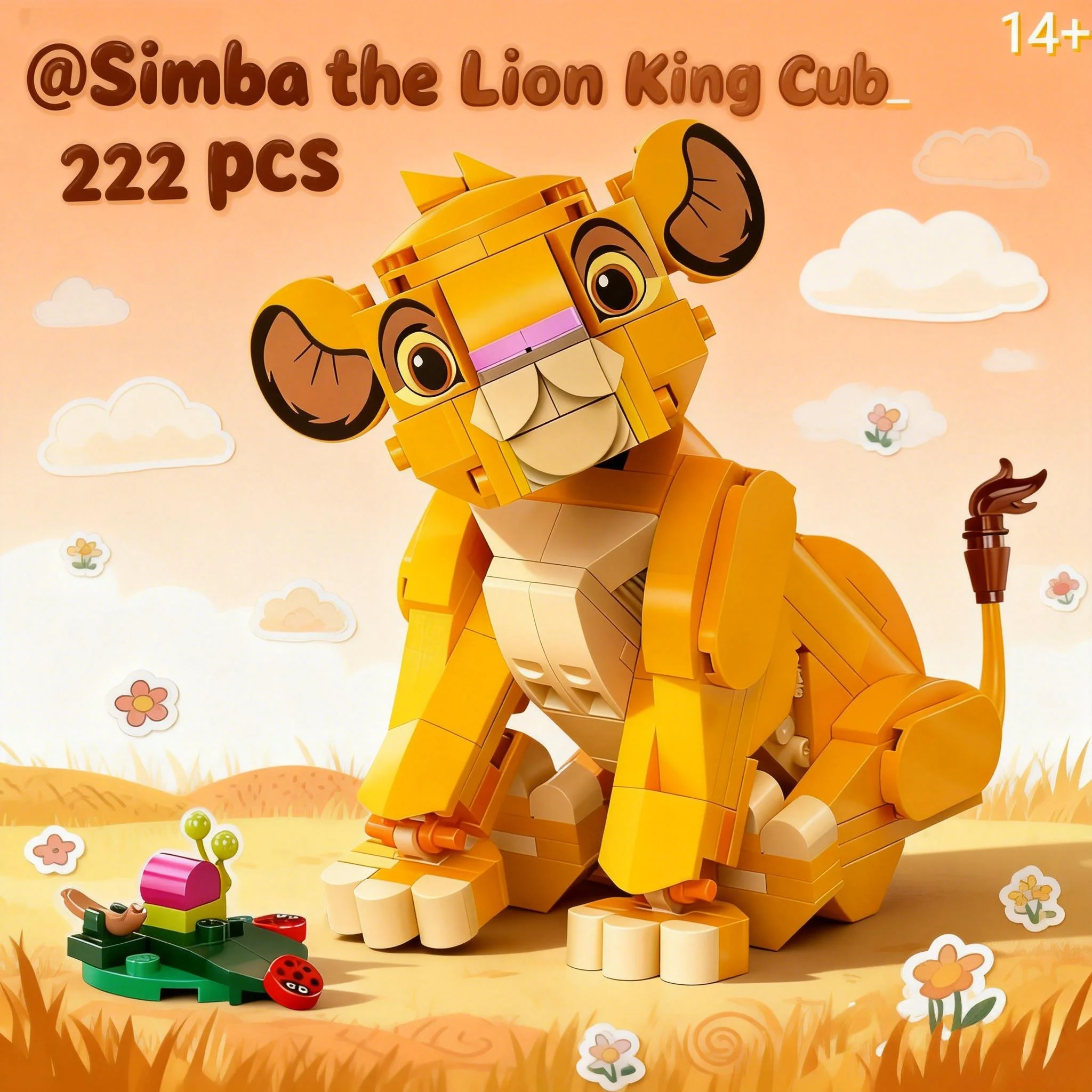 

Конструктор-фигурка «Король Лев» для детей, игрушки из строительных блоков, подарки на Рождество и день рождения, 43243