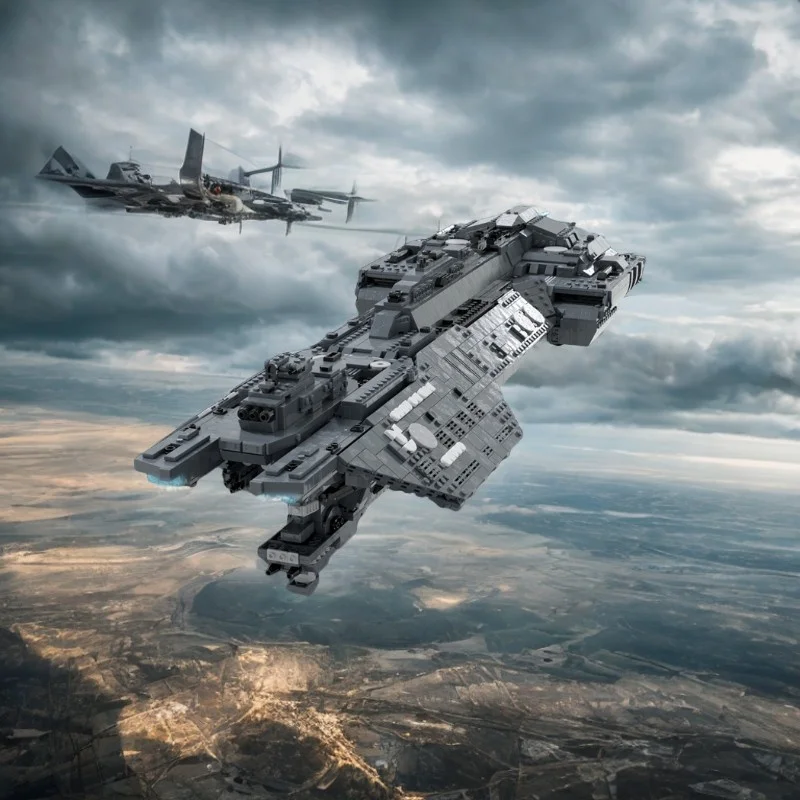 4523 قطعة MOC UNSC روح النار الفضاء نموذج اللبنات لعبة العمارة تجميع هدايا عيد الميلاد DIY بها بنفسك فكرة الإبداعية للأطفال #3