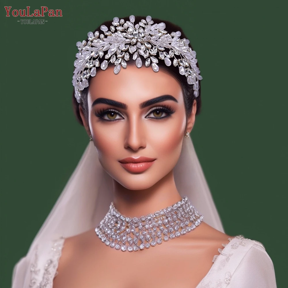 

YouLaPan Crystal Bridal Headband Woman Head Jewelry Wedding Hair Accessories Bride Headpiece Girls Bridesmaid Headdress HP539