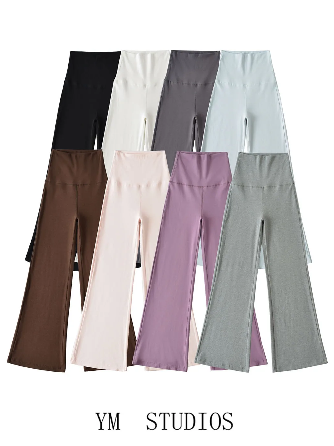 

Эластичные повседневные брюки-клеш с высокой талией для женщин, для активного отдыха, длинные прогулочные брюки, складные леггинсы, осенний сезон