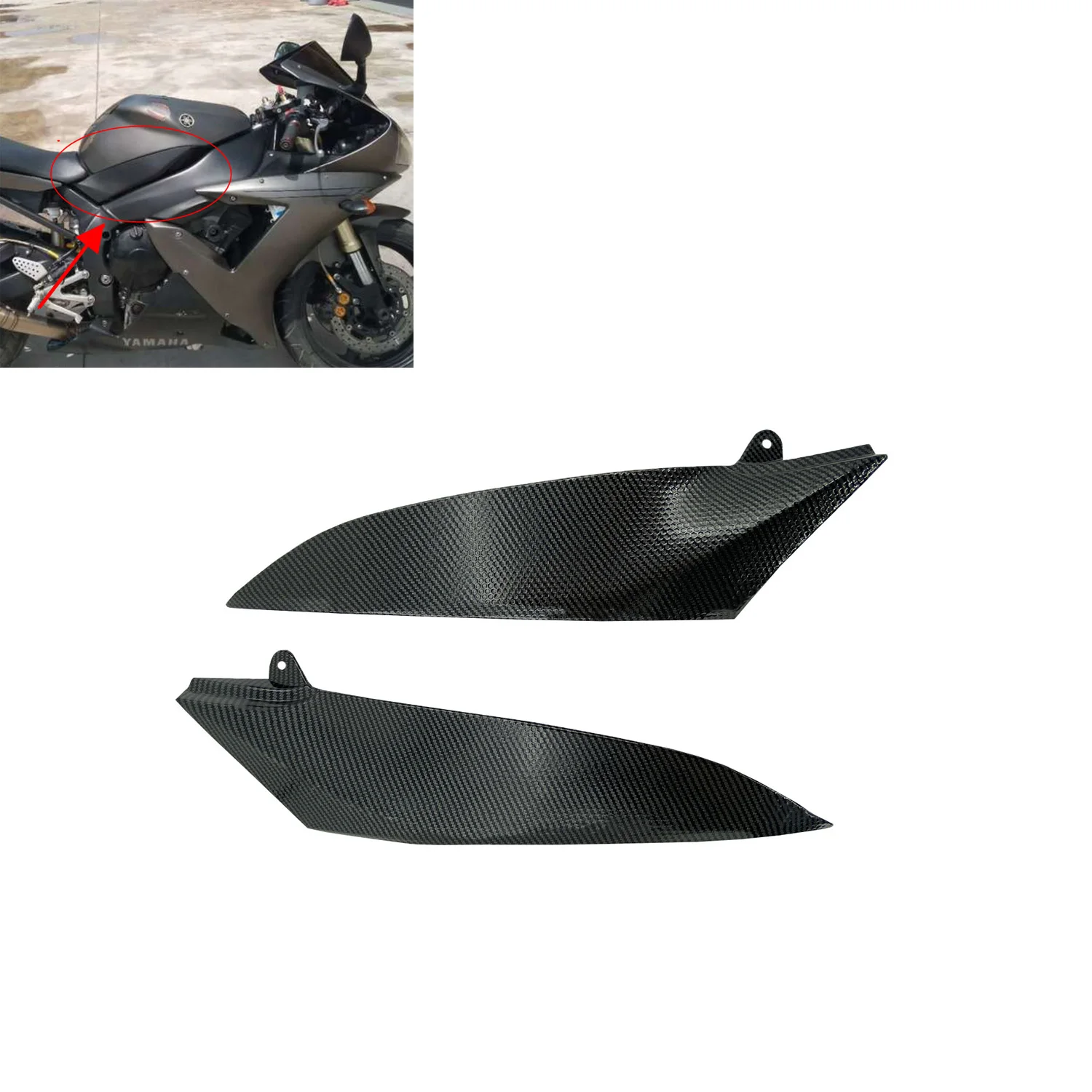 

Краска из углеродного волокна, боковая накладка бензобака, защитный обтекатель для Yamaha YZF R1 2004 2005 2006