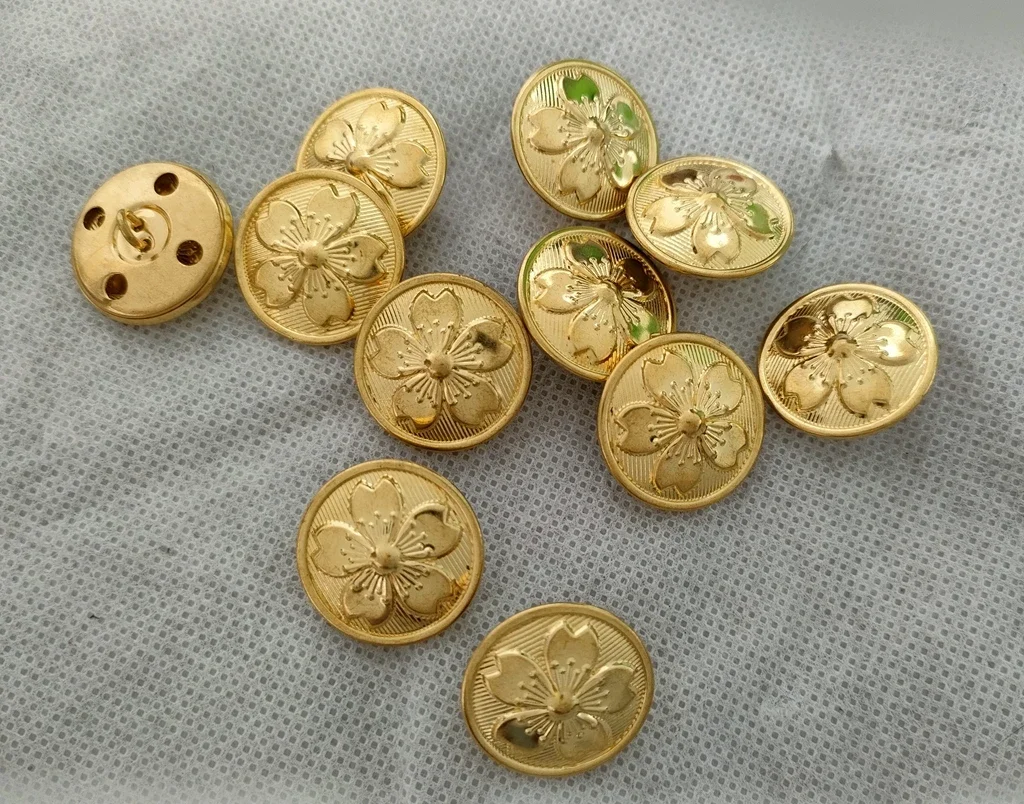 12 قطعة/الوحدة العسكرية الحرب العالمية الثانية WW2 اليابانية زهر الكرز شارة الجيش موحدة أزرار 15 مللي متر 21 مللي متر الاختيار