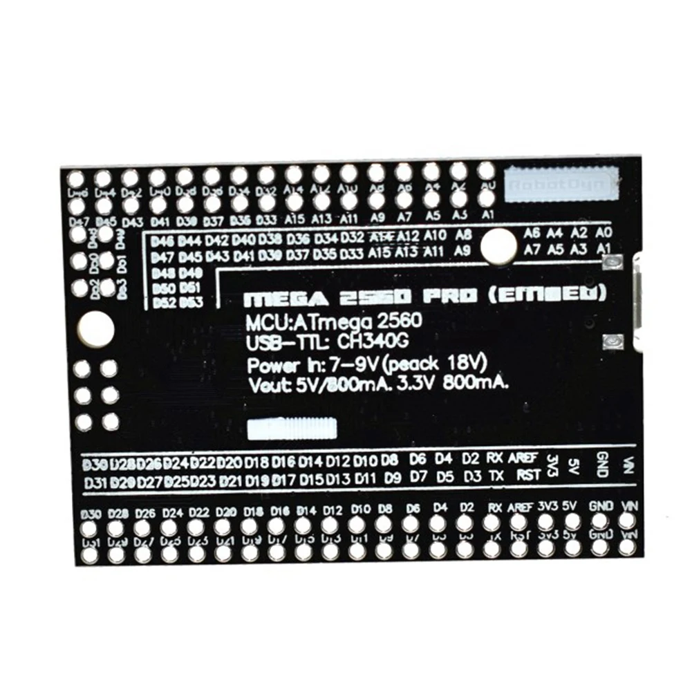 AED7-Mega 2560 PRO MINI 5V(Embed) CH340G Atmega2560-16AU With Male Pinheaders Development Board For Arduino Mega