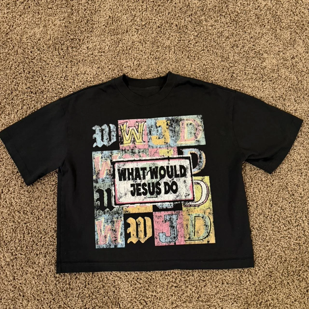 Summer Funny Letter Print T-Shirt Unisex Crew Neck Short-sleeved Retro Street Y2K Hip Hop Harajuku Casual Fashion Tops Clothing