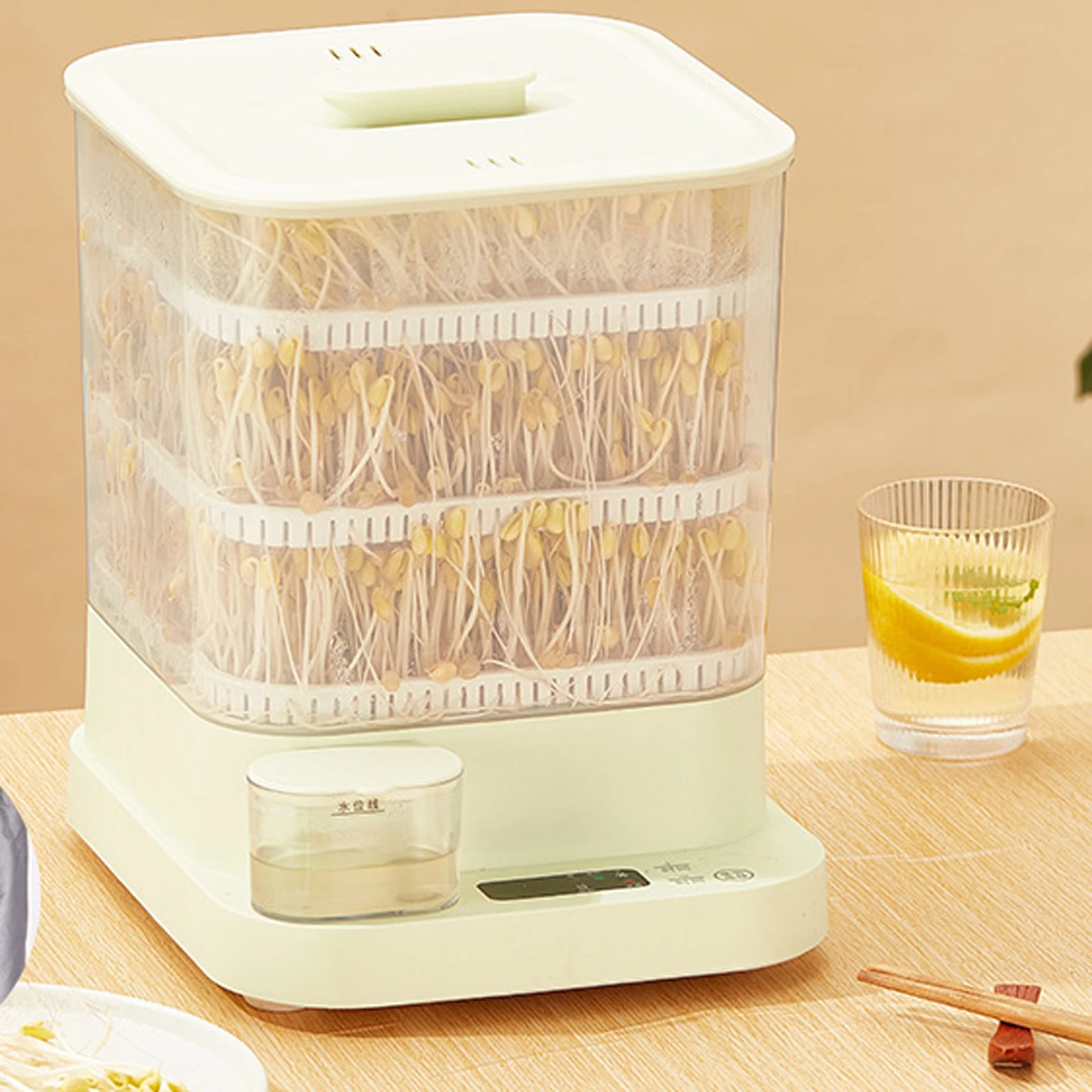 3 Layer Intelligent Bean Sprout Machine Auto Bean soaking growing Seasonal Modes Thermostat Sprouting for Household Mung Bean