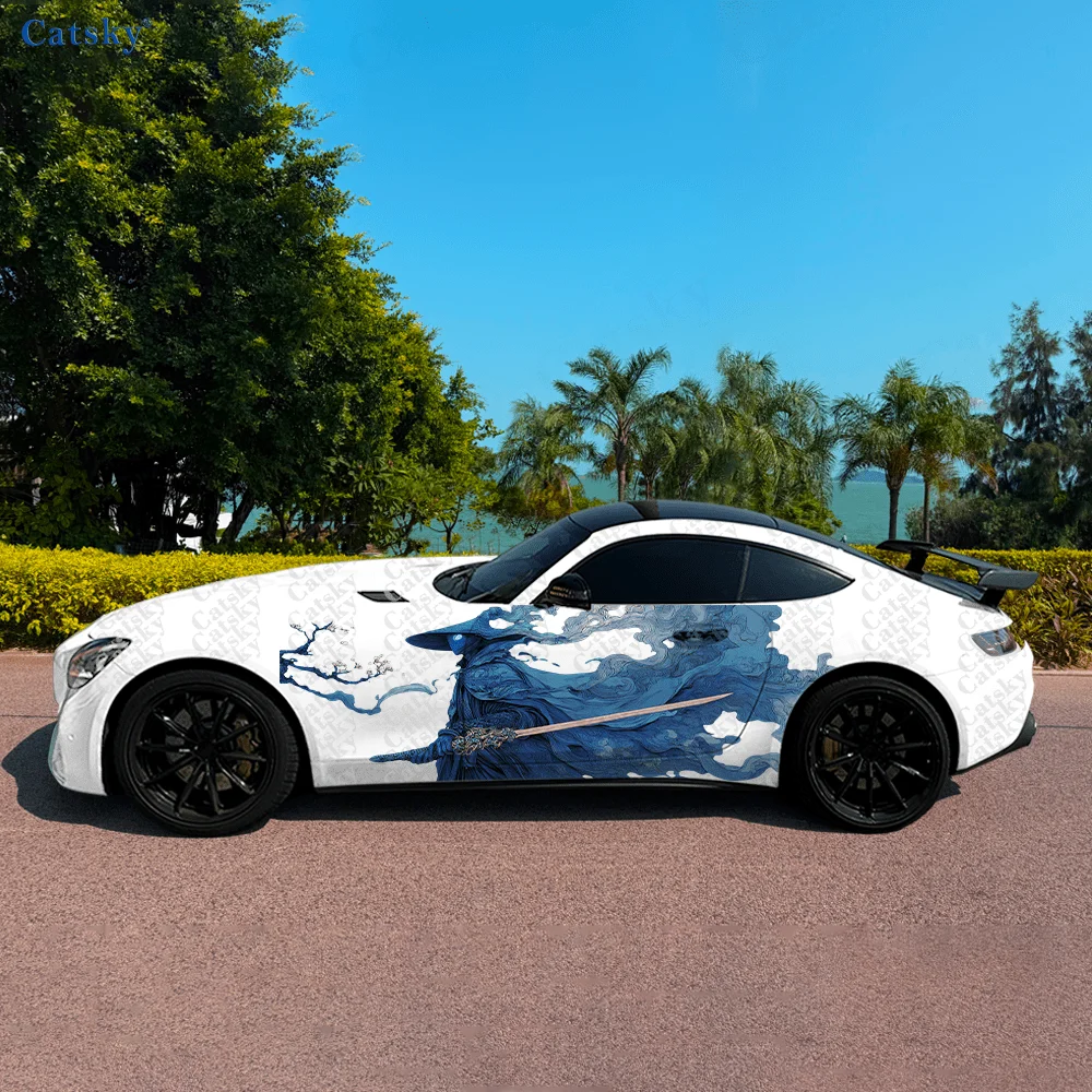 

Маска самурайский меч, боковая наклейка для автомобиля, водонепроницаемая ПВХ-наклейка, устойчивая к царапинам, защита автомобиля, автоаксессуары в подарок