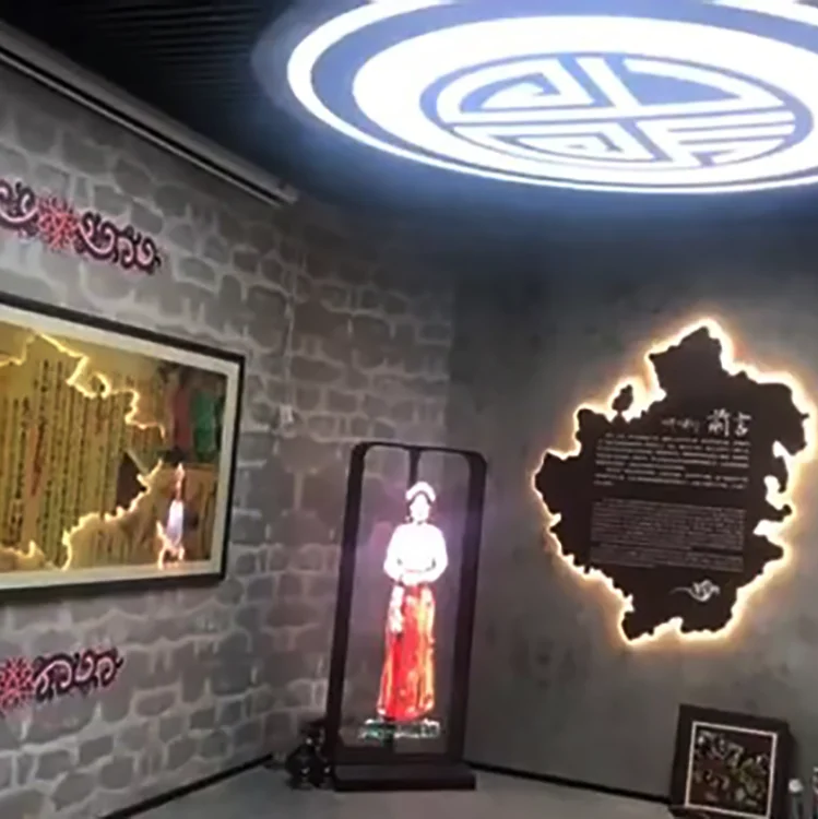 CNS-S6L 65cm HD Advertising Hologram Fan 4-Blade Naked Eye Stereo LED Display Indoor 3D Holographic Projector