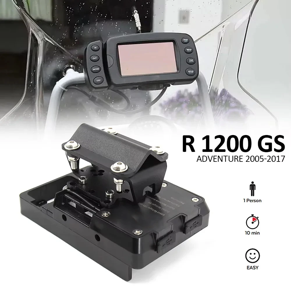 

For BMW R 1200 GS R1200GS Adventure Motorcycle Navigation Bracket Mobile Phone GPS Plate Bracket Phone Holder USB 2005 - 2017