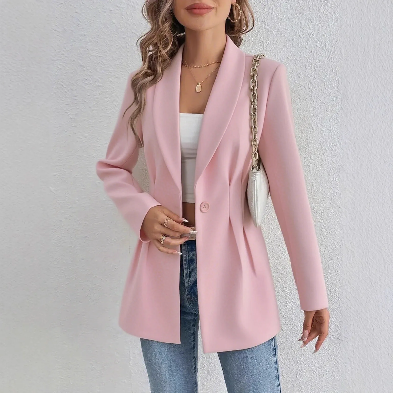 2025 Women's Elegant Fashion Temperament Commuter Slim Suit Jacket Woolen Suit Jacket