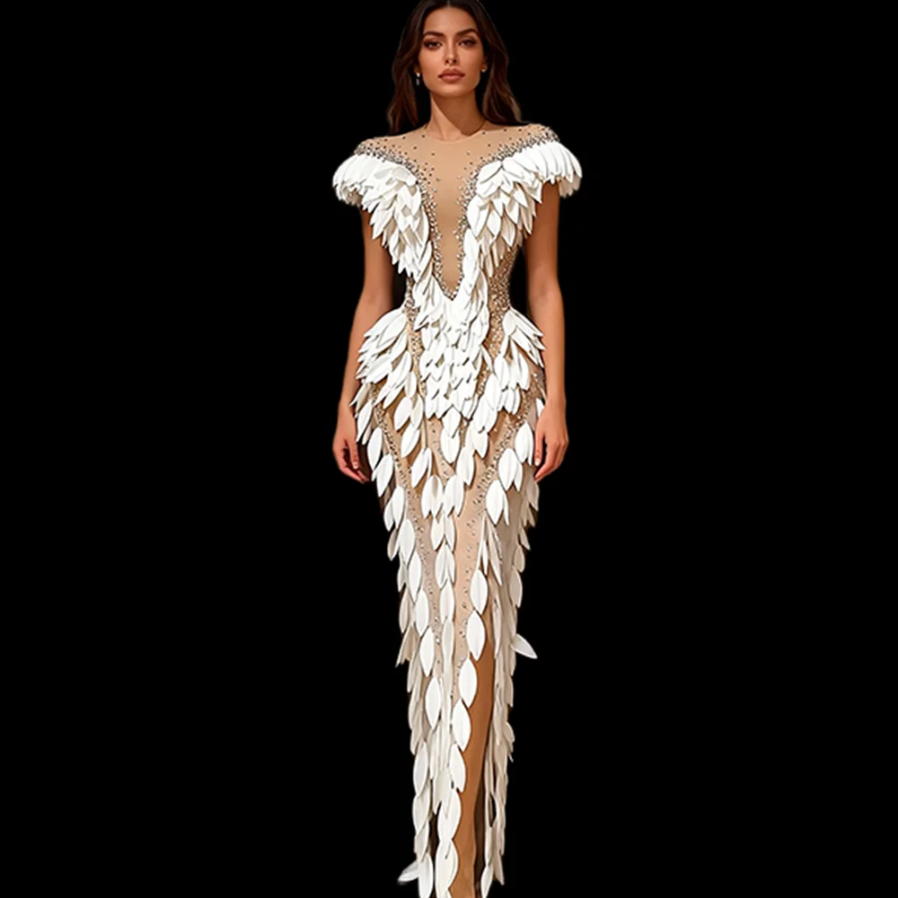 

Элегантное длинное платье с камнями для дня рождения, свадьбы, выпускного вечера, ужина, фестиваля, ночных клубов, выпускного бала, банкета