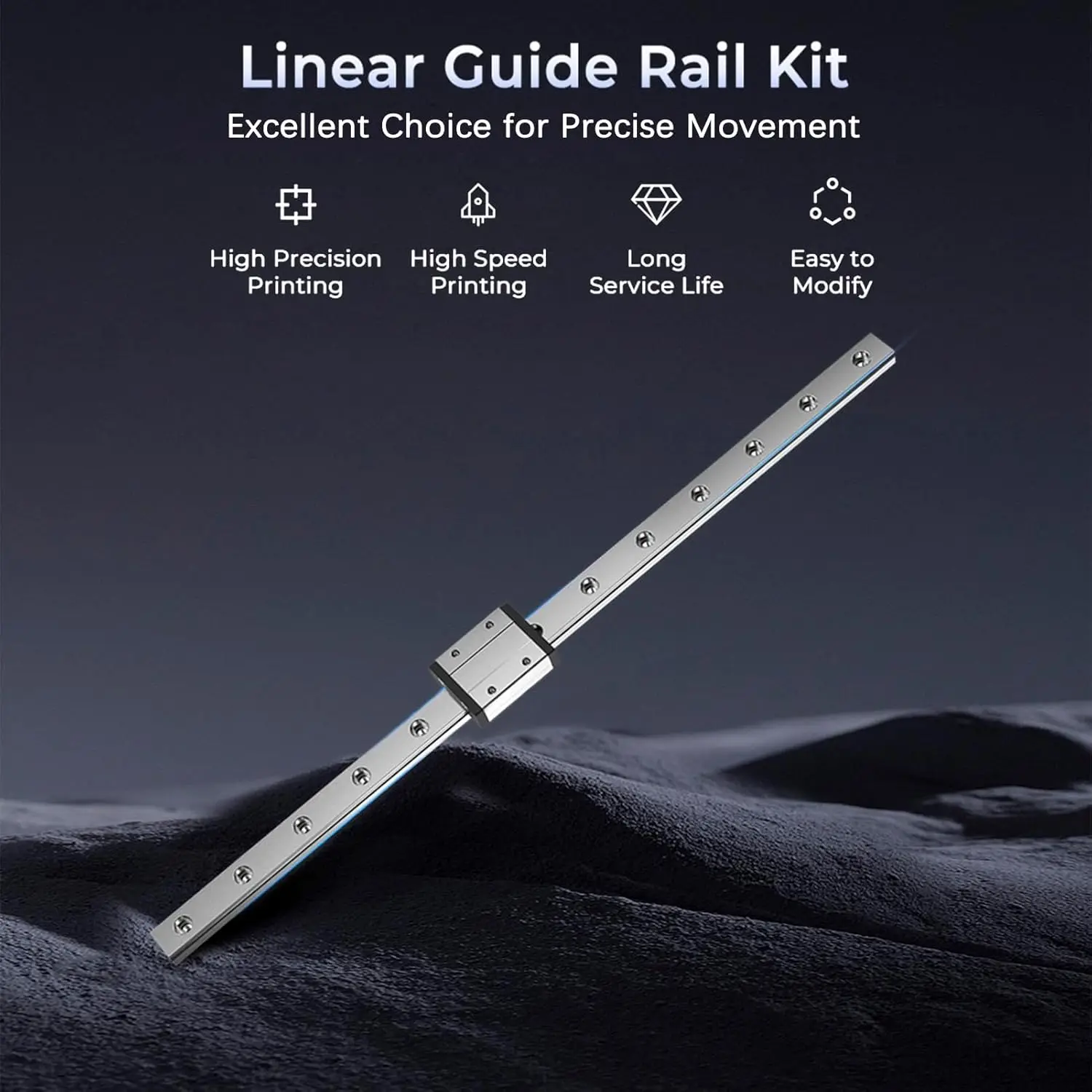 Creality Ender 3 X Axis Linear Rail Guide Kit Bearing Stainless Steel Guideway Slider for Ender 3 V2/Pro 3D Printer