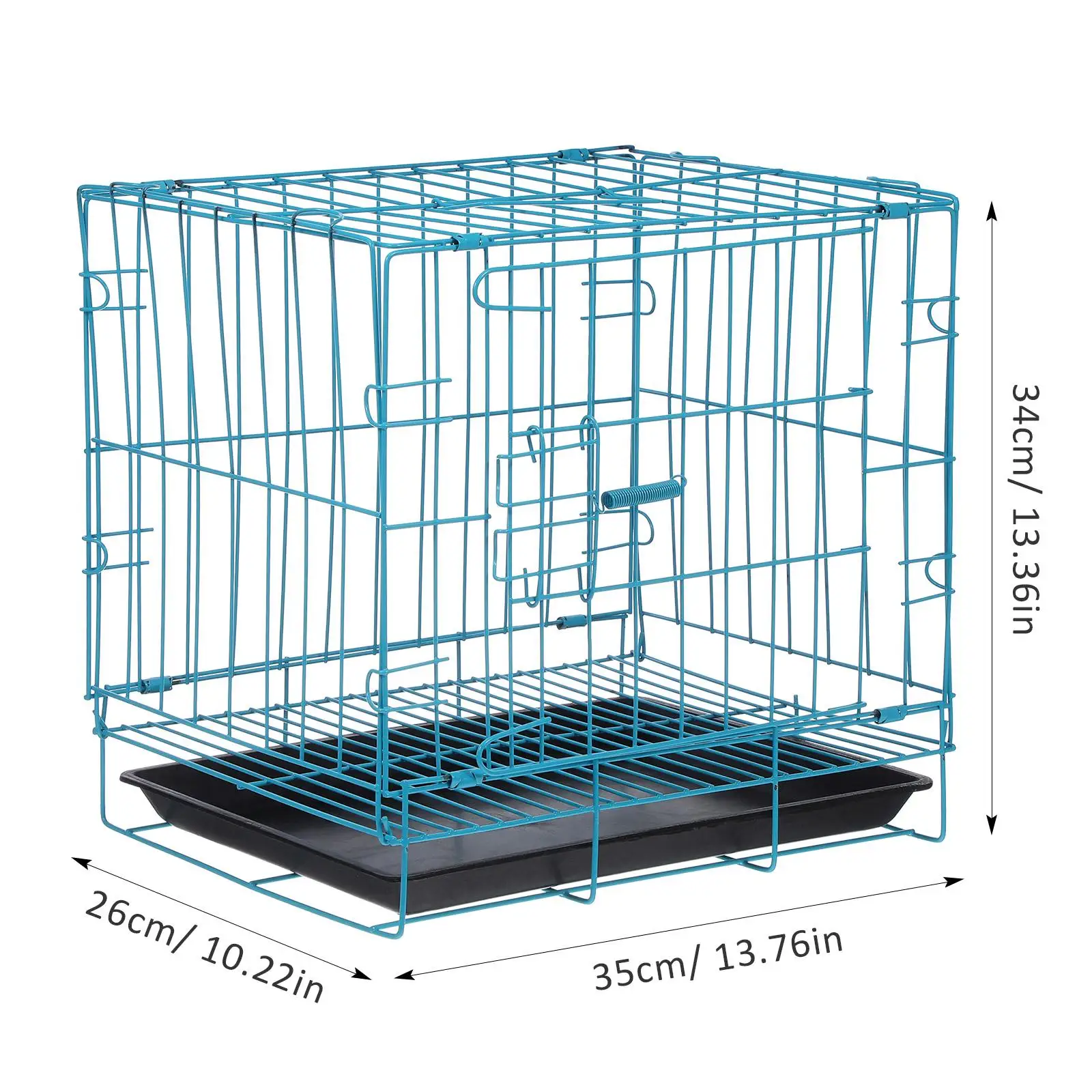 Pet Cage House Small and Medium Dog Folding Metallic Line Safe Carrier Transparent