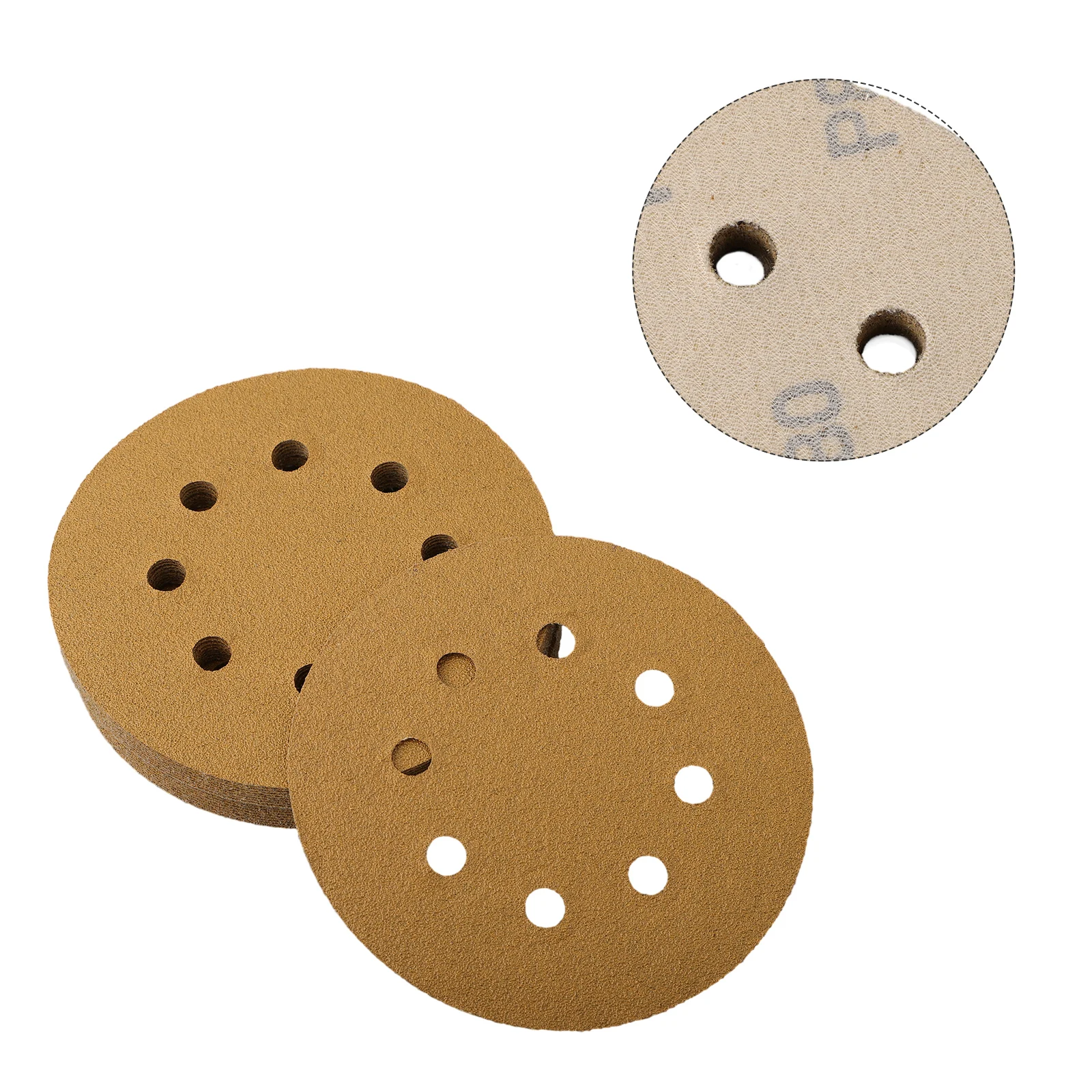 20pcs 8-Hole 125mm Sanding Discs Sanding Polishing Sandpaper 80/120/180/240/320/400/600Grit For Metal Polishing Tools ﻿