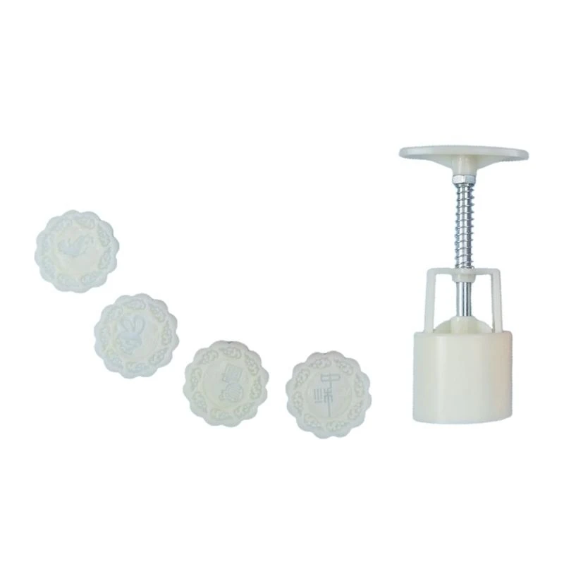 

Plastic Mooncake Stamps Mooncake Moulds Festival DIY Hand Press Mooncake Cutters Pastry Decoration Tools for Kitchen