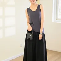 Plus size L to 6XL Modal Women's tank Tops U-Neck Summer Thin sleeveless Bottomed Top Loose Tee Tops vest comfort homewear 3