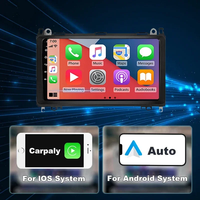 SEPTON Android 12 Autoradio GPS CarPlay per Mercedes Benz W169 W245 W639 W906 Sprinter B160 B170 B200 Vito Viano Wifi 8 + 128G