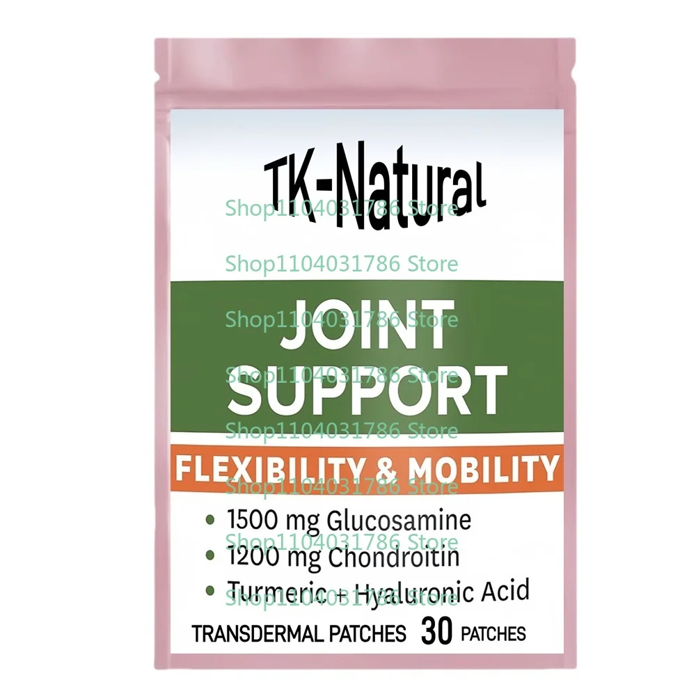 

30 пластырей для здоровья суставов: трансдермальные пластыри с глюкозамином, хондроитином и куркумином для поддержки коленей, хрящей и костей