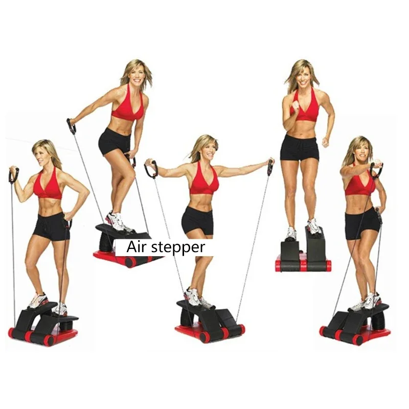 Multi-function Air Stepper With Pull Rope Household Fitness Stepping Machine Silent Step Loss Weight Indoor Exercise Equipment