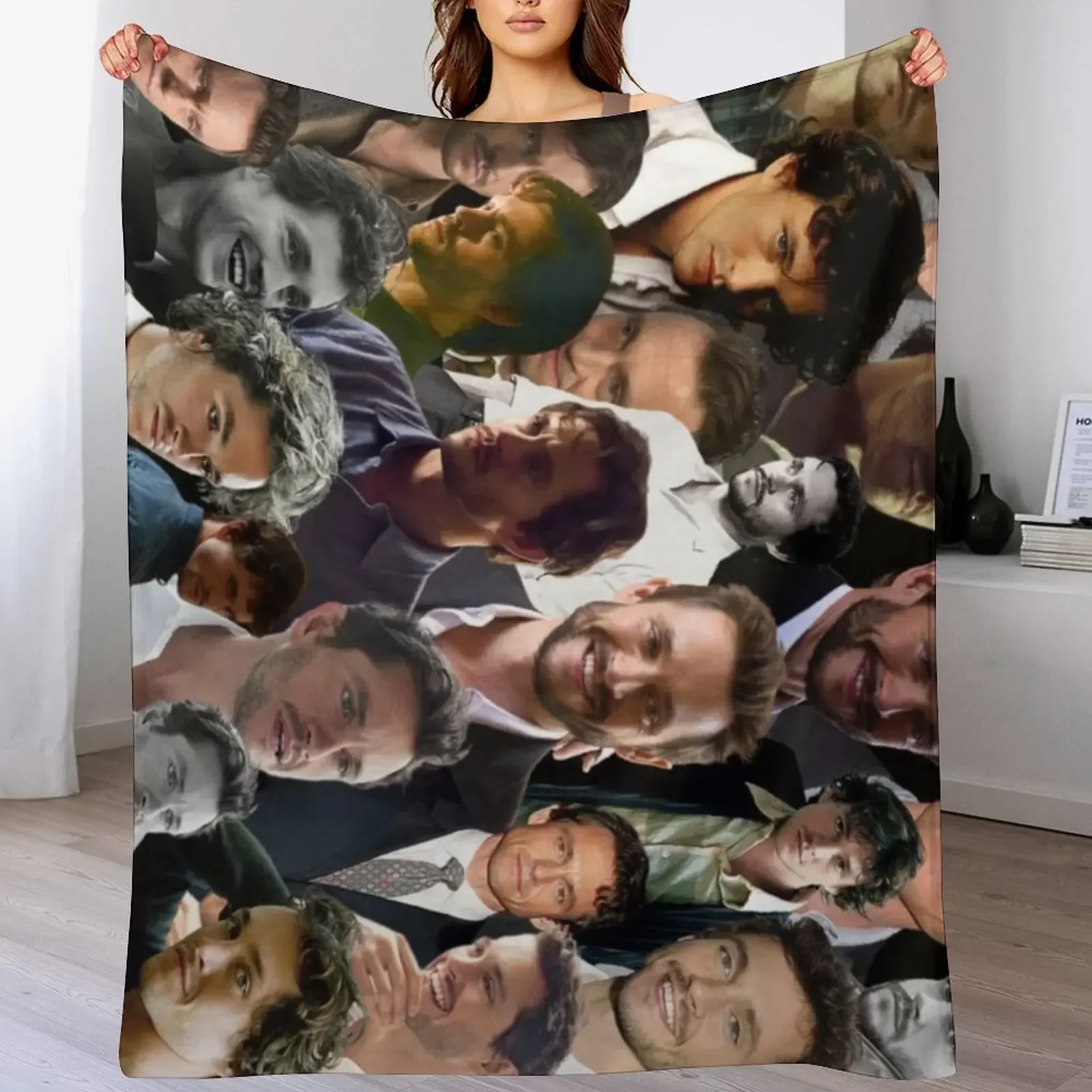 

Hugh Dancy photo collage Throw Blanket Stain Resistant Cozy Warm Blanket
