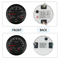 ELING 85mm 3 in 1 Multi-functional 120km/h GPS Speedometer+8000RPM Tachometer with Oil Pressure Water Temp Fuel Level Voltmeter
