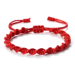 Simple Handmade Adjustable Knot Rope Bracelet Fashion Colorful Thread Knitted Bracelets for Women Men Lucky Prayer Jewelry Gifts