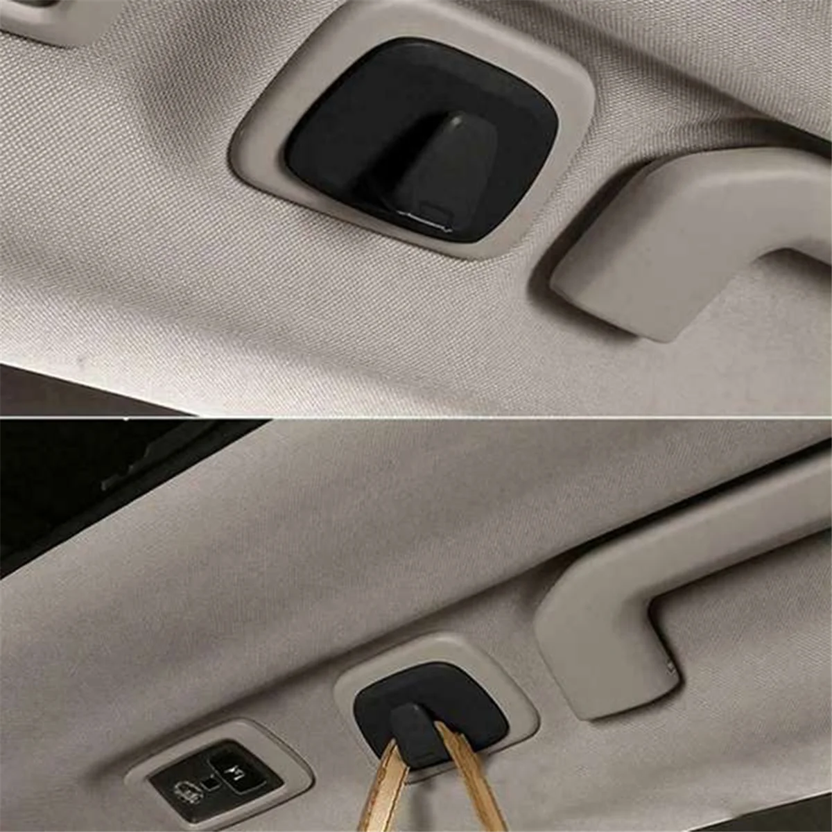 2Pcs Car Interior Roof Hooks Clothes Hanger Hook Trim for Volvo V90 S90 XC40 XC60 XC90 2015-2020