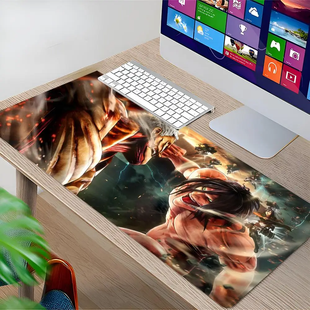 A-Attack On T-Titan Mouse Pad Gamer Keyboard Mouse Mat Rubber Cartoon Big Motbook Computer PC Mousepad